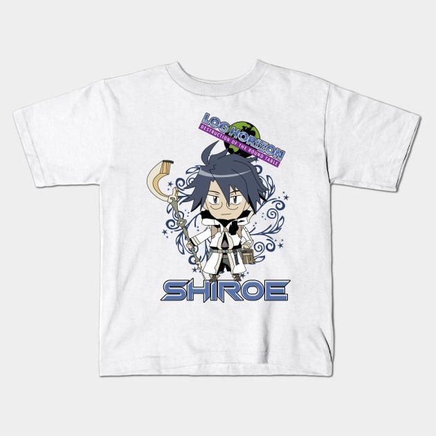 Log Horizon Cute Chibi Shiroe Kids T-Shirt by oneskyoneland